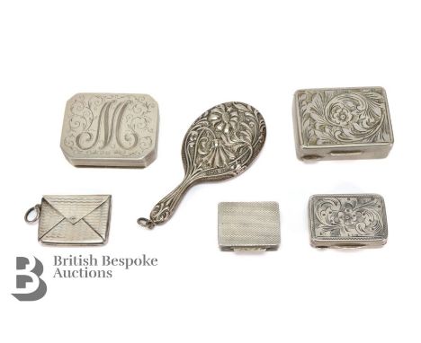 Silver Asprey box, London hallmark, dated 1942, mm Asprey &amp; Co, approx 40 x 33 mm, 34.7 gms. The pill box having chamfere