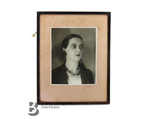 Dame Ninette de Valois OM, CH, DBE - signed black and white portrait photograph of Dame Ninette, circa 1960's, approx 20 x 26