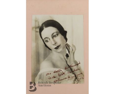 Dame Alicia Markova (1910-2004), black and white portrait photo card of Dame Markova, signed to lower right corner 'To Letty 