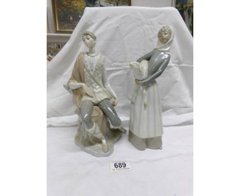 A pair of Lladro figurines, Shepherd and Shepherdess