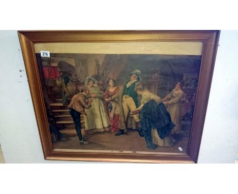 A framed and glazed print