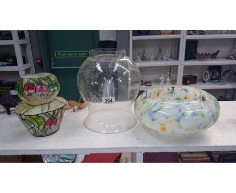 3 glass lamp shades