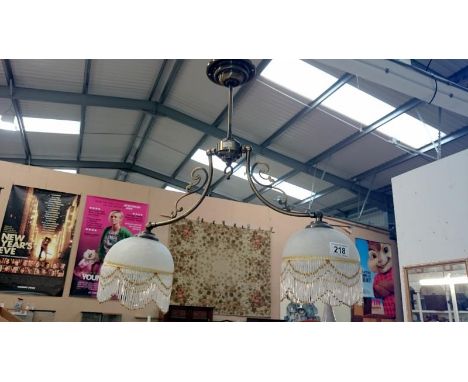 A twin lamp ceiling light