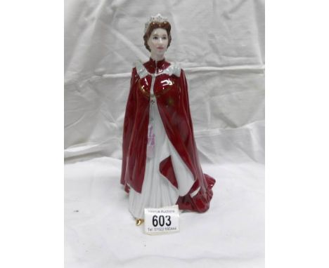 A Royal Worcester figurine on celebration of the Queen's 80th Birthday, 2006