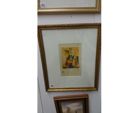 A Picasso artist proof print signed in pencil