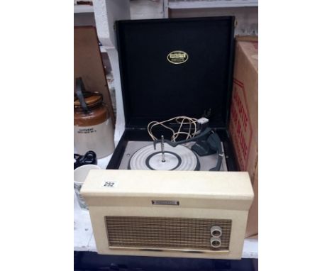 A vintage Dansette Major 21 record player in original box