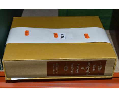 GOODKIND; Herbert K, Violin Iconography of Antonio Stradivari 1644-1737, published by the author, Larchmont, New York 1972, w