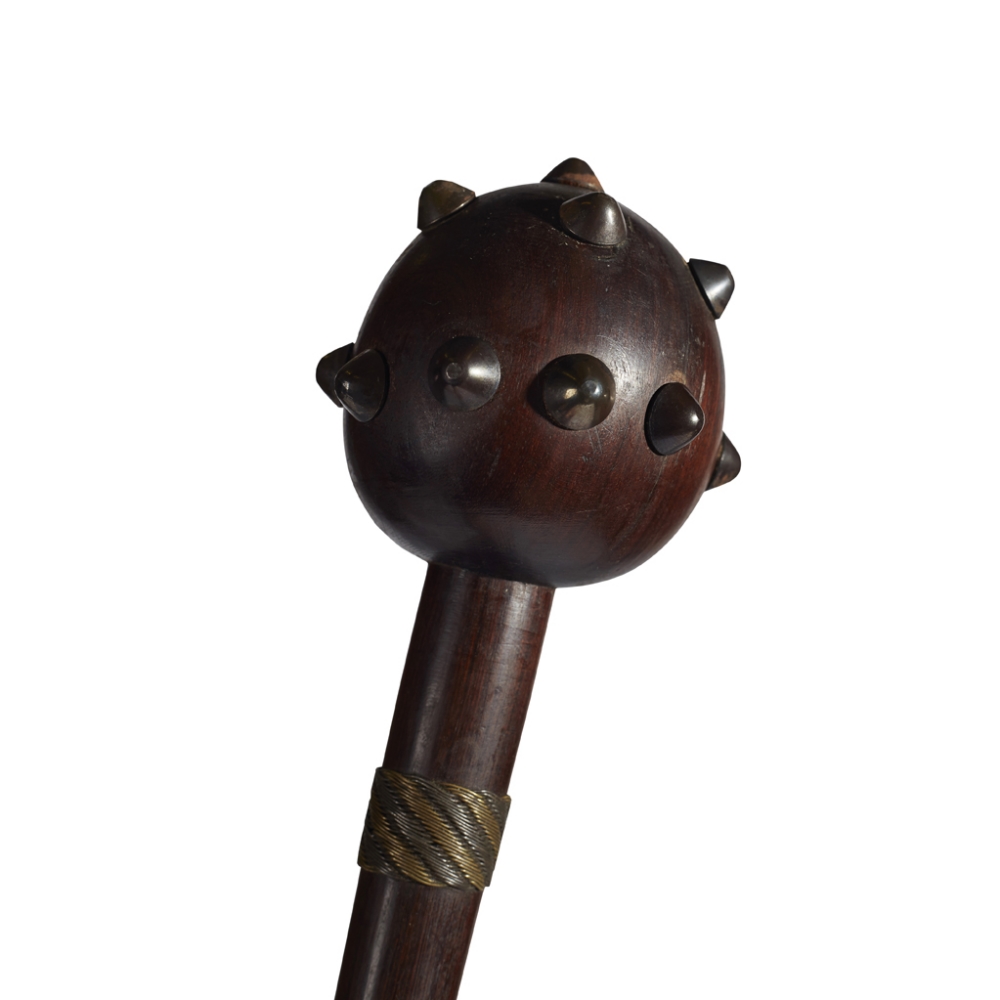ZULU KNOBKERRIE SOUTH AFRICA 76cm longwood, metal and wirework, the