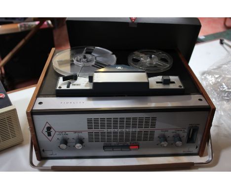 A Fidelity Playmatic reel-to-reel recorder and two other vintage mixing unitsProvenance: from the estate of Alan Griffiths