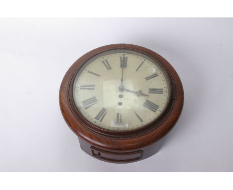 A Victorian style wall clock, movement replaced, face diameter 34cm
