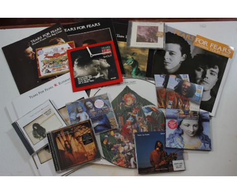 Tears for Fears LPs (including a limited edition picture disc), concert programmes, clock, CDs, together with music song book