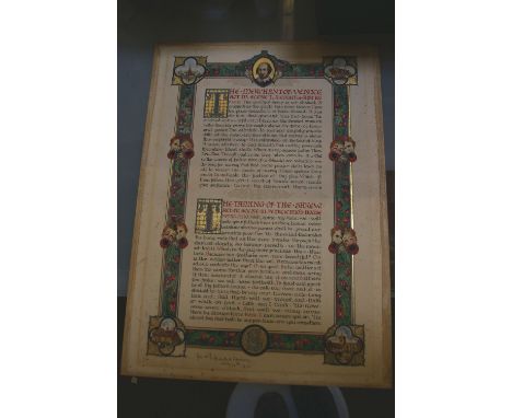 Illustrated Manuscript 12.5 DymondTwo excerpts from Shakespeare (Merchant of Venice & The Taming of the Shrew) with good colo