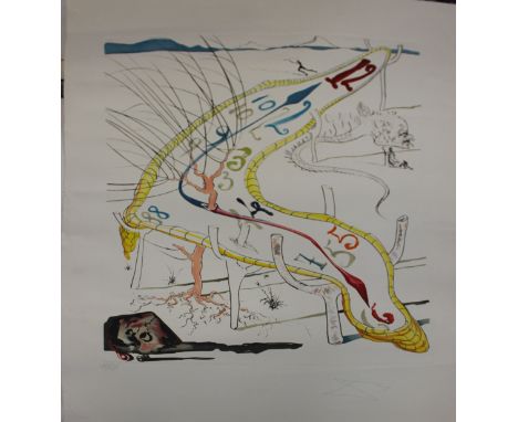 In the manner of DaliThe Clock FaceOffset lithograph, 41/195 Signed indistinctly lower right 77 x 55cm