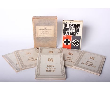 Books: Heinrich Hoffman, six volumes of war time photography many featuring Hitler in ship case Zeitgeschichte-verlag 1939 co