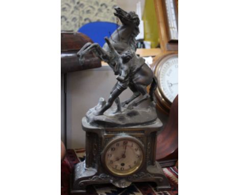A late 19th century drop dial wall clock, signed J.N.Paul, Abingdon, with cut out two train movement (no key or pendulum), a 