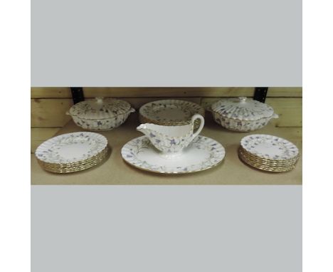 A Spode bone china Canterbury pattern part dinner set