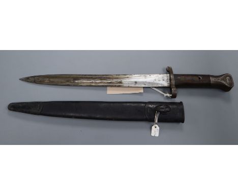 A Victorian bayonet with scabbard