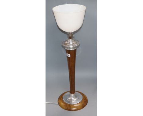 A Mazda table lamp, with glass shade overall height 72cm