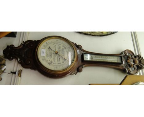 An advertising barometer for Harry Hall, with thermometer.