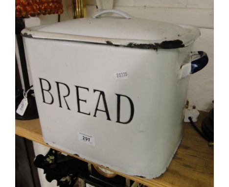 Vintage enamelled bread bin.