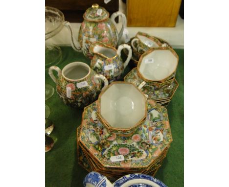 A Chinese porcelain tea service.