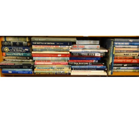 Shelf of books on World War II