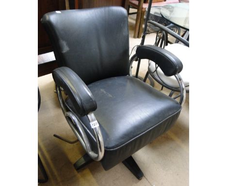 Vintage black & chrome dentists chair