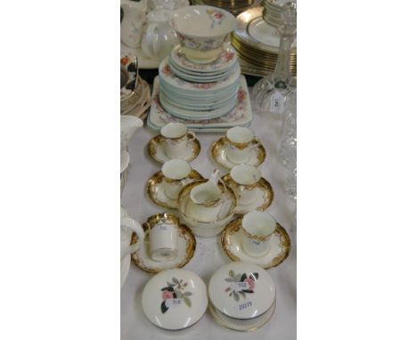 A set of Hammersley coffee cups and saucers and other decorative china.