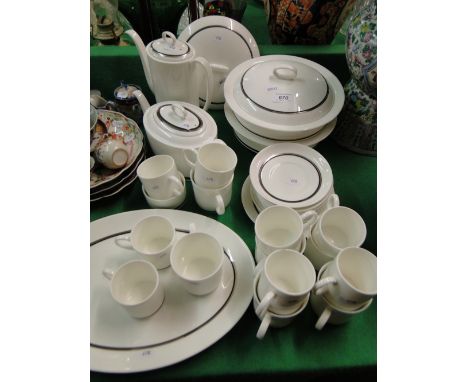 Wedgwood/Susie Cooper "Charisma" dinner and teaware including teapot and coffee pot.