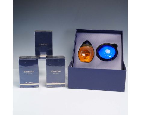 A refined 4-piece Boucheron Eau de Parfum collection, beautifully presented in the brand's iconic deep blue and gold gift box