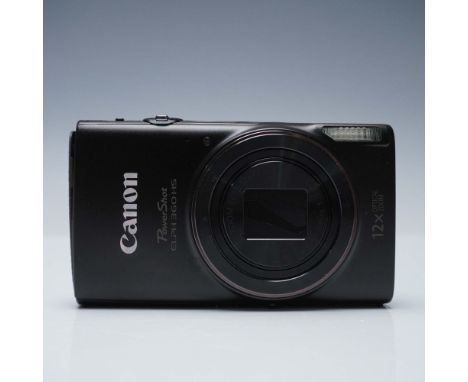 Canon PowerShot ELPH 360 HS compact digital camera with 20.2MP sensor, 12x optical zoom, 1080p Full HD video recording, built