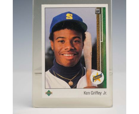 This classic Upper Deck rookie card features Ken Griffey Jr., one of the most electrifying talents in baseball history. Showc