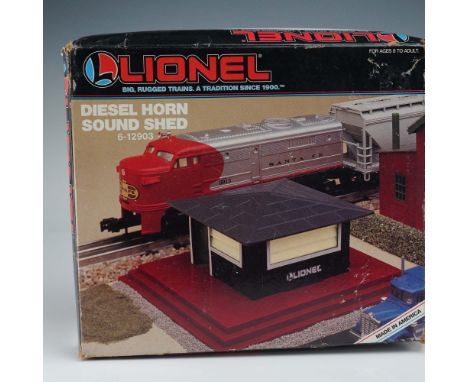 Lionel Diesel Horn Sound Shed, catalog number 6-12903, designed for O and O-27 gauge train layouts. This sound accessory repl