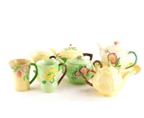 A collection of Carltonware, to include teapots, cups, etc.