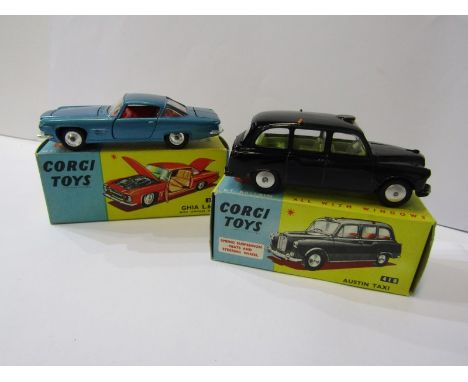 CORGI, "Austin Taxi", model no 418 and "Ghial.64" model no 241, both in original boxes 