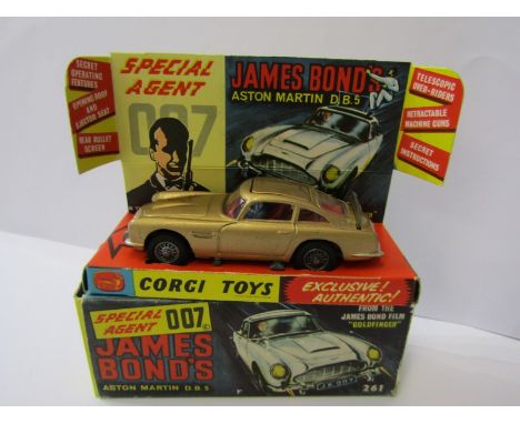 CORGI, "James Bond Aston Martin" model no 261, gold body in original box 