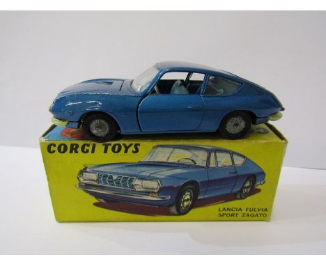 CORGI, "Lancia Fulvia Zagato" model no 332, metallic blue body in original box 