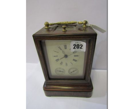 FRENCH BRACKET CLOCK, rosewood cased bracket clock with mother-of-pearl and brass inlay depicting the Arts, satin finish dial
