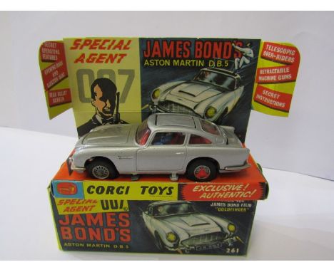 CORGI, "James Bond Aston Martin" model no 261, silver body in original box 