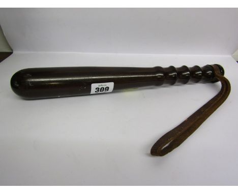 MILITARY, hardwood truncheon stamp "A190", 12.5" length 