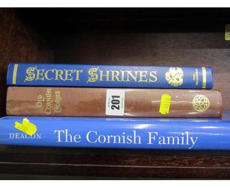 CORNISH BOOKS, Arthur Langdon "Old Cornish Crosses" signed limited edition reprint, also Paul Broadhurst "Secret Shrines" lim