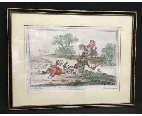 AFTER JAMES GILLRAY (BRITISH, 1756-1815), A SET OF FOUR HAND COLOURED ENGRAVINGS AFTER JAMES GILLRAY (BRITISH, 1756-1815), A 