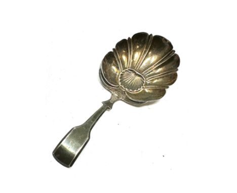 Antique Georgin silver tea caddy spoon 