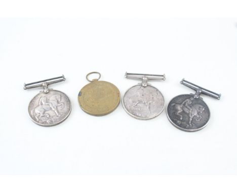 WW1 War Medals x 4 Named War 25314Cpl K. Church R.A 88519 B.Q.M 