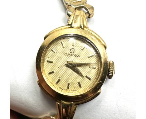 Vintage gold plated ladies omega wristwatch the watch is ticking 