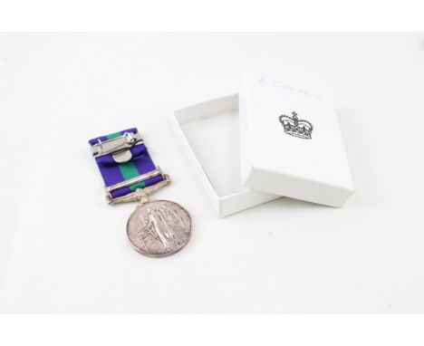 ER.II G.S.M Boxed Canal Zone &amp; Award Letter Named 22214879 GDSM R. Cherry 