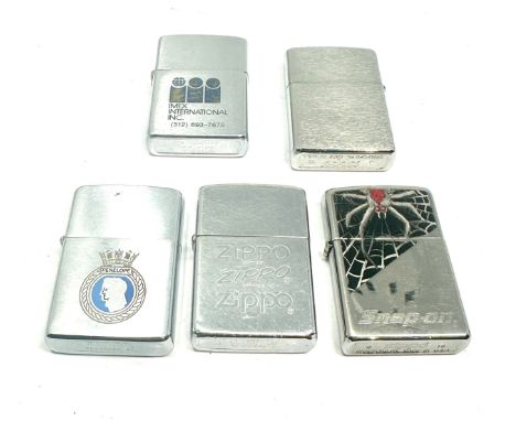 5 zippo lighters 