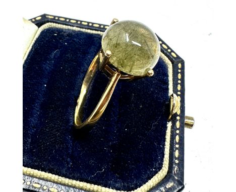 9ct gold Rutilated Quartz ring weight 4.7g 