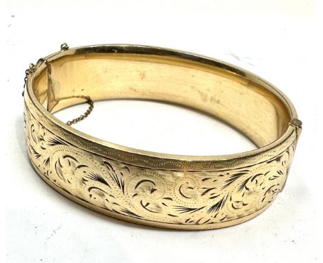 Vintage 9ct 1/5 gold plated bangle weight 43g 