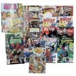 A collection of mostly 1980s/90s DC comic books, plus a 1980 copy of THE INCREDIBLE HULK POP UP